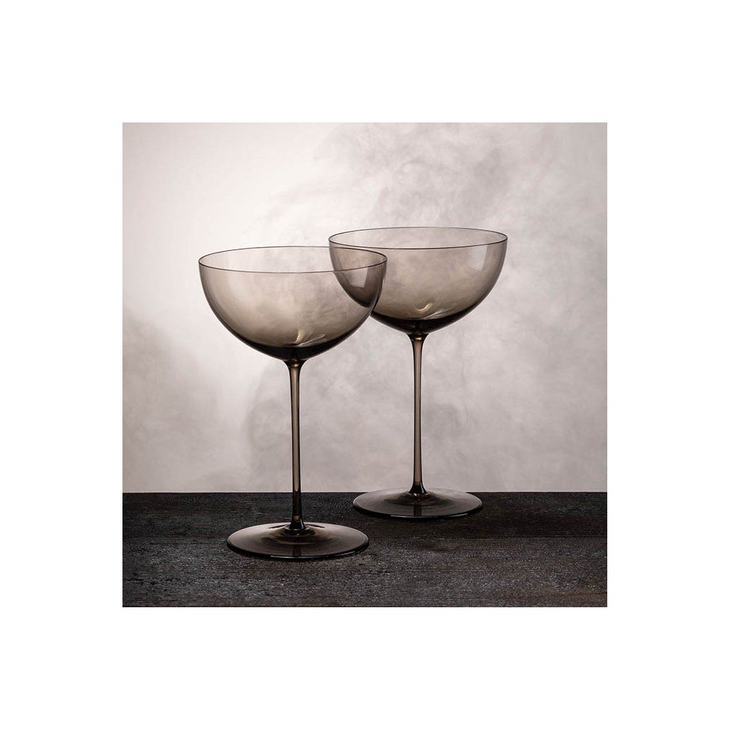 Bubble Champagne Glass set smoke