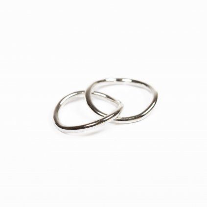 Ring Birth silver - two rings connected