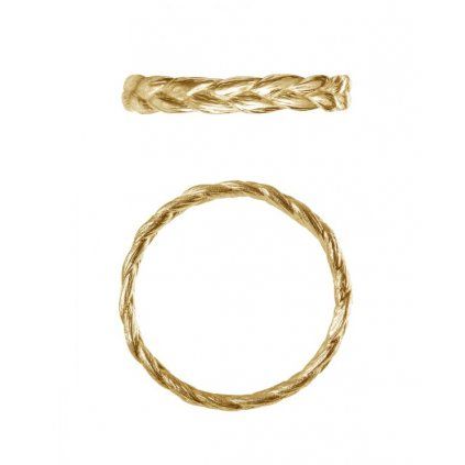 Ring Twisted 14 gold plated