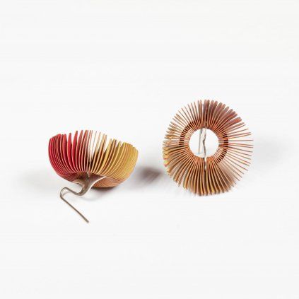 Earrings Deep Yellow Red