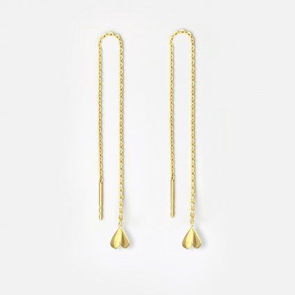 Earrings Pirk - S chain gold plated