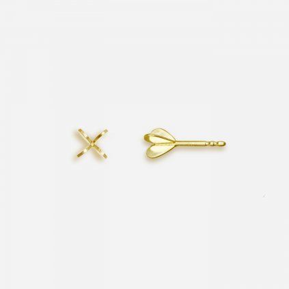 Earrings Pirk S simple Gold plated