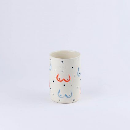 Cup Boobs blue - orange