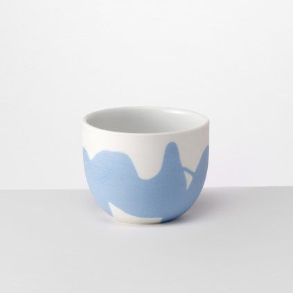Pohárek na cappuccino Vlnění modrý