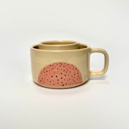 Hrnek na cappucino Růžová planeta