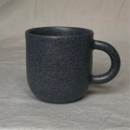 Cup with handle navy black