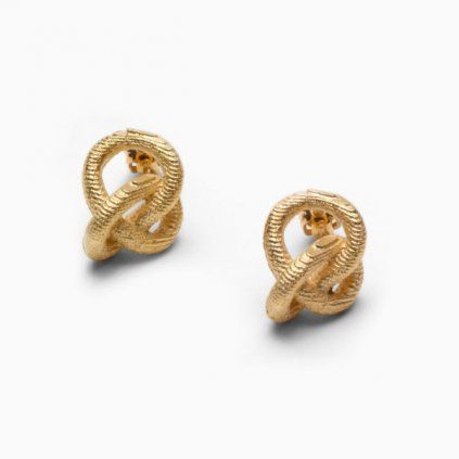 Earrings Knots Ag gold plated