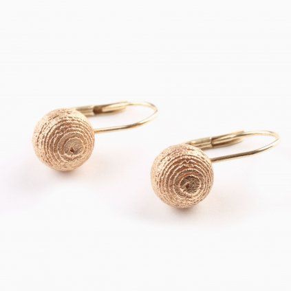 Earrings Ball dangle gold plated