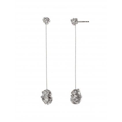 Earrings Knot dangling silver
