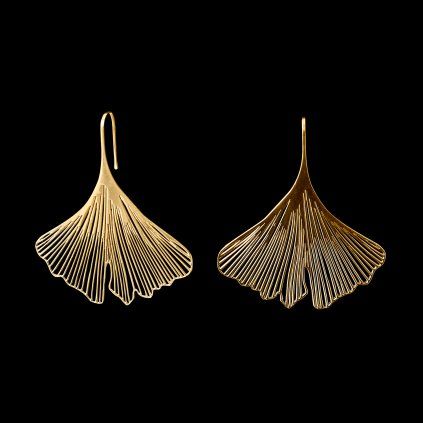 nausnice ginkgo pozlaceno