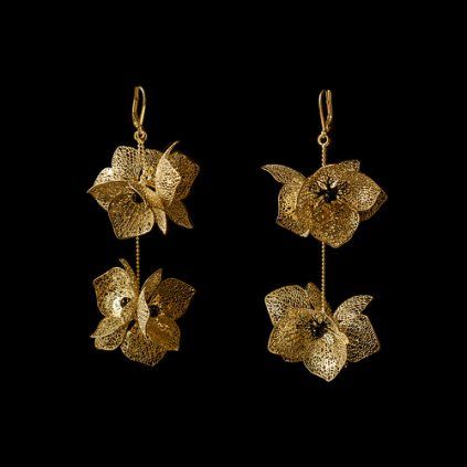 Earrings Hydrangea 8 flowers