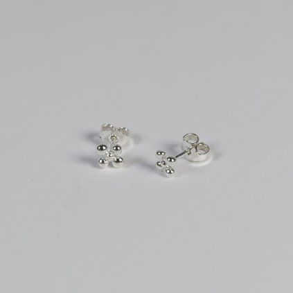 Small flower earrings - silver