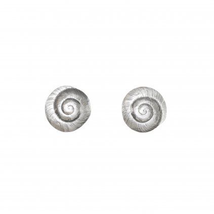 Náušnice Printi Snail big rhodium