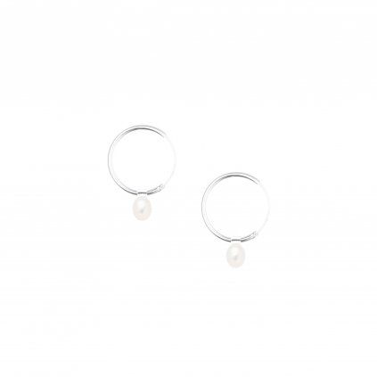Earrings Pearl hoops