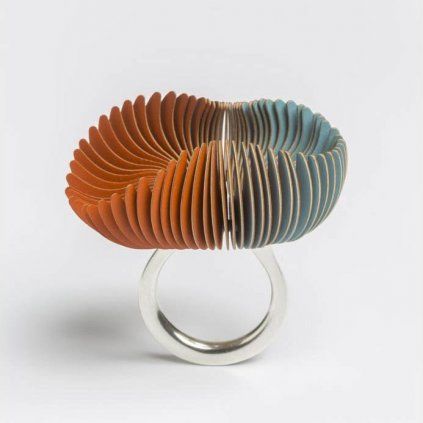 Ring Deep blue orange