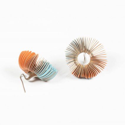 Earrings Deep blue orange