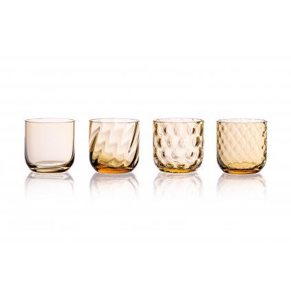 Crystal candleholder yellow