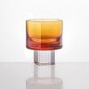 Cube whisky glass amber