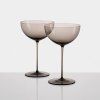 Bubble Champagne Glass set smoke