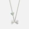 Necklace Pirk Bow long silver