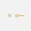 Earrings Pirk S simple Gold plated