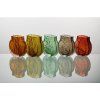 Small wooden vase amber