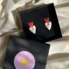 Earrings Medieval Eye red