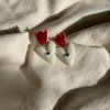 Earrings Medieval Eye red