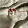 Earrings Medieval Eye red