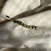 Brooch Caterpillar green brindle