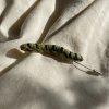 Brooch Caterpillar green brindle