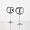 Bubble Glass Wine Set of 2 pcs silver