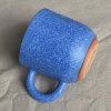 Cup with handle blue