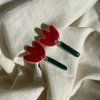 Earrings Tulips red