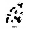 Drops 3D Wallpaper White
