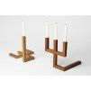 Three one candlestick wooden Mejd studio 21