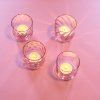 Crystal candleholder pink